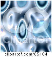 Royalty Free RF Clipart Illustration Of A Bubbly Blue Texture Background