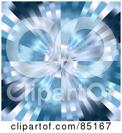 Royalty Free RF Clipart Illustration Of A Blue And Silver Metallic Zoom Background by Arena Creative