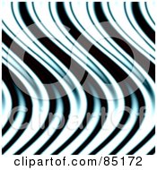 Poster, Art Print Of Blue White And Black Wavy Line Pattern Background