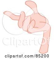 Royalty Free RF Clipart Illustration Of A Gesturing Hand Holding Out The Pointer Finger by yayayoyo