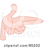 Royalty Free RF Clipart Illustration Of A Gesturing Hand Pointing Like A Gun