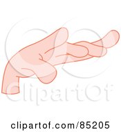 Royalty Free RF Clipart Illustration Of A Gesturing Hand Slightly Waving