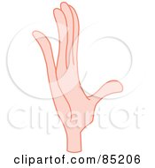 Royalty Free RF Clipart Illustration Of A Gesturing Hand Upright