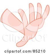 Royalty Free RF Clipart Illustration Of A Gesturing Hand Reaching by yayayoyo
