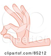 Royalty Free RF Clipart Illustration Of A Gesturing Hand A OK