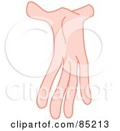 Royalty Free RF Clipart Illustration Of A Gesturing Hand Held Open