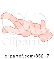 Royalty Free RF Clipart Illustration Of A Gesturing Hand Held Out by yayayoyo