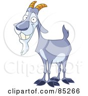 Royalty Free RF Clipart Illustration Of A Happy Billy Goat With Golden Horns by yayayoyo #COLLC85266-0157