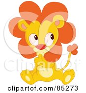 Poster, Art Print Of Cute Baby Lion Sucking His Thumb