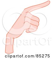 Royalty Free RF Clipart Illustration Of A Gesturing Hand Pointing Right