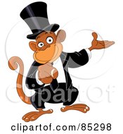 Poster, Art Print Of Pointing Monkey Businessman