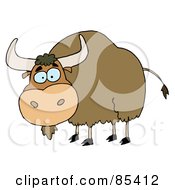 Royalty Free RF Clipart Illustration Of A Brown Yak