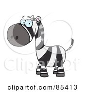 Royalty Free RF Clipart Illustration Of A Cute Zebra Cartoon