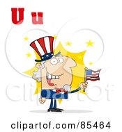 Poster, Art Print Of Uncle Sam With Letters U