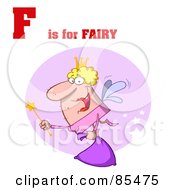 Poster, Art Print Of Fairy With F Is For Fairy Text
