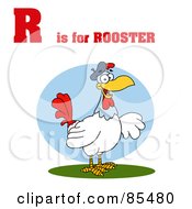 Poster, Art Print Of Rooster With R Is For Rooster Text