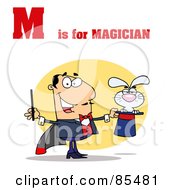 Poster, Art Print Of Magician With M Is For Magician Text
