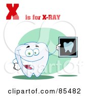 Poster, Art Print Of Tooth Holding An Xray With X Is For Xray Text