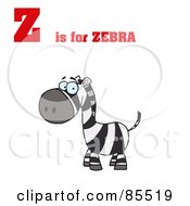 Poster, Art Print Of Happy Zebra With Z Is For Zebra Text