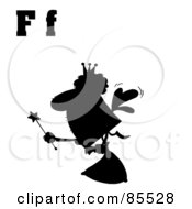 Poster, Art Print Of Silhouetted Fairy With Letters F