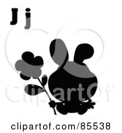 Poster, Art Print Of Silhouetted Rabbit With Letters J