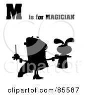 Poster, Art Print Of Silhouetted Magician With M Is For Magician Text
