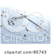 Royalty Free RF Clipart Illustration Of A 3d White And Black Wall Clock At Nearly 830 by Mopic