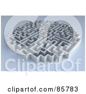 Poster, Art Print Of Rounded 3d Maze On Gray