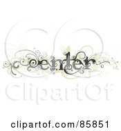 Royalty Free RF Clipart Illustration Of A Gray And Beige Curly Enter Vine by BNP Design Studio