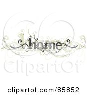 Poster, Art Print Of Gray And Beige Curly Home Vine