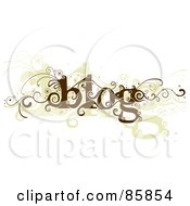 Royalty Free RF Clipart Illustration Of Brown And Tan Blog Vines