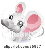 Poster, Art Print Of Adorable Big Head Baby White Mouse