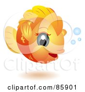 Poster, Art Print Of Adorable Big Head Baby Goldfish