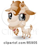 Poster, Art Print Of Adorable Big Head Baby Goat
