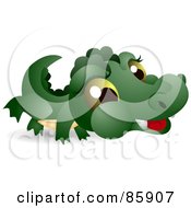 Poster, Art Print Of Adorable Big Head Baby Alligator