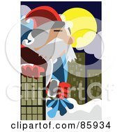 Poster, Art Print Of Giant Santa In A City