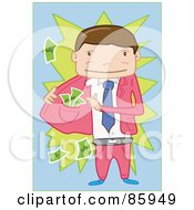 Poster, Art Print Of Pick Pocketer Businessman Revealing Cash In Hs Jacket