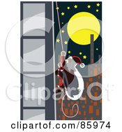 Poster, Art Print Of Santa Climbing A Skyscraper