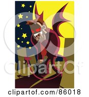 Poster, Art Print Of Demonic Businessman In The City At Night