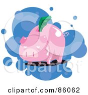 Royalty Free RF Clipart Illustration Of A Piggy Bank With A Greenback In The Slot