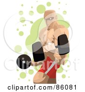 Poster, Art Print Of Professional Strong Man Lifting Dumbbells