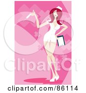 Poster, Art Print Of Sexy Red Haired Nurse Posing With A Syringe