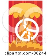 Poster, Art Print Of Peace Symbol Breaking Against A Tree