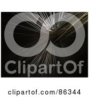 Royalty Free RF Clipart Illustration Of A 3d Abstract Particle Trail Background On Black by Mopic