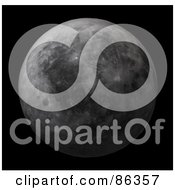 Royalty Free RF Clipart Illustration Of A 3d Lunar Moon In Space by Mopic