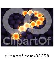 Royalty Free RF Clipart Illustration Of A 3d Glowing Question Mark Of Balls With Dark Balls by Mopic