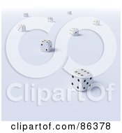 Poster, Art Print Of Scattered 3d Dice
