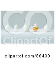 Poster, Art Print Of Chick Hatching From A Row Of Eggs