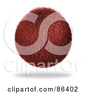 Poster, Art Print Of Furry Red Floating Orb