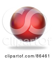 Poster, Art Print Of Floating 3d Red Sphere With A Shadow